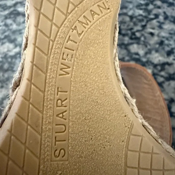 Stuart Weitzman Tan Wedge Sandals - Picture 6 of 9